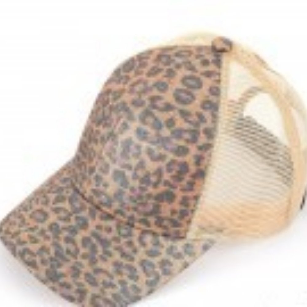 C.C  Glittery Leopard print  Trucker Cap